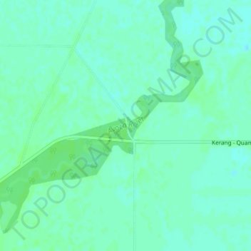 Mapa topográfico Avoca River, altitud, relieve