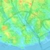 Mapa topográfico Sungai Segget, altitud, relieve