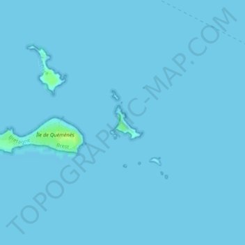 Mapa topográfico Île de Litiry, altitud, relieve