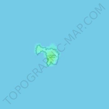 Mapa topográfico Isla Salas y Gómez, altitud, relieve