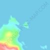 Mapa topográfico Isla Freycinet, altitud, relieve