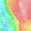 Mapa topográfico Curbar Edge, altitud, relieve