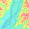 Mapa topográfico Río Paraná, altitud, relieve