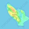 Mapa topográfico Isla Quenu, altitud, relieve