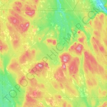 Mapa topográfico Clarendon Parish, altitud, relieve