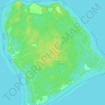 Mapa topográfico Georgina Island, altitud, relieve