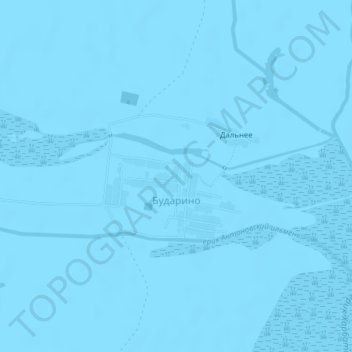 Mapa topográfico Бударино, altitud, relieve