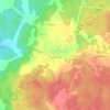 Mapa topográfico Лужицы, altitud, relieve