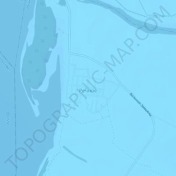 Mapa topográfico Речное, altitud, relieve