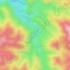 Mapa topográfico Dique Los Alazanes, altitud, relieve