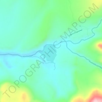 Mapa topográfico Laguna Roja, altitud, relieve