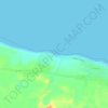 Mapa topográfico Praia da Baleia, altitud, relieve