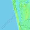 Mapa topográfico Tennyson Beach, altitud, relieve