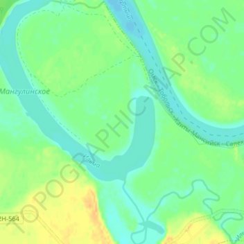 Mapa topográfico Ильма, altitud, relieve