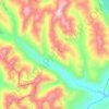 Mapa topográfico Río Azul, altitud, relieve