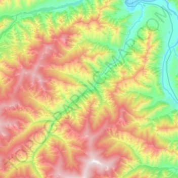 Mapa topográfico Малый Яломан, altitud, relieve