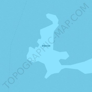 Mapa topográfico Bikeman, altitud, relieve