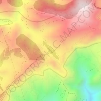 Mapa topográfico Laguna de Marcura, altitud, relieve