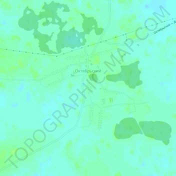 Mapa topográfico Октябрьский, altitud, relieve