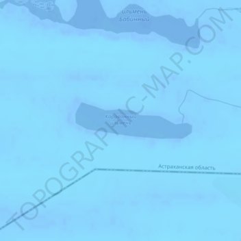 Mapa topográfico Караванный ильмень, altitud, relieve