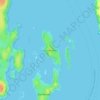 Mapa topográfico Isla Salamandra, altitud, relieve