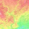 Mapa topográfico Cambridge, mapa de relieve, mapa de altitud