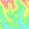 Mapa topográfico La Sierra, altitud, relieve