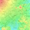 Mapa topográfico Chengdú, altitud, relieve