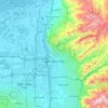Mapa topográfico Salt Lake City, altitud, relieve