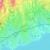 Mapa topográfico Ajax, mapa de relieve, mapa de altitud