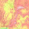 Mapa topográfico Utah, altitud, relieve