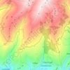 Mapa topográfico Cáñar, mapa de relieve, mapa de altitud