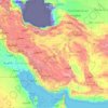Mapa topográfico Irán, altitud, relieve