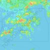 Mapa topográfico Hong Kong, altitud, relieve