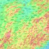 Mapa topográfico Jiangxi, altitud, relieve