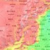 Mapa topográfico Shanxi, altitud, relieve
