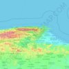 Mapa topográfico Miranda, mapa de relieve, mapa de altitud