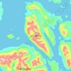 Mapa topográfico Isla Dring, altitud, relieve