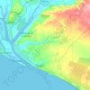 Mapa topográfico Moguer, mapa de relieve, mapa de altitud