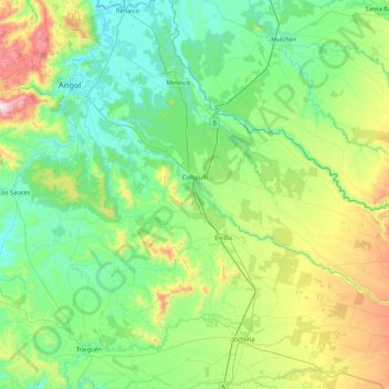 Mapa Topografico Collipulli Altitud Relieve