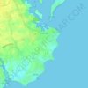 Mapa topográfico Loctudy, altitud, relieve
