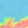 Mapa topográfico Perros-Guirec, altitud, relieve