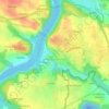 Mapa topográfico La Roche-Bernard, altitud, relieve