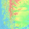 Mapa topográfico Natales, altitud, relieve