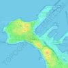 Mapa topográfico Paseo de Canalejas, mapa de relieve, mapa de altitud